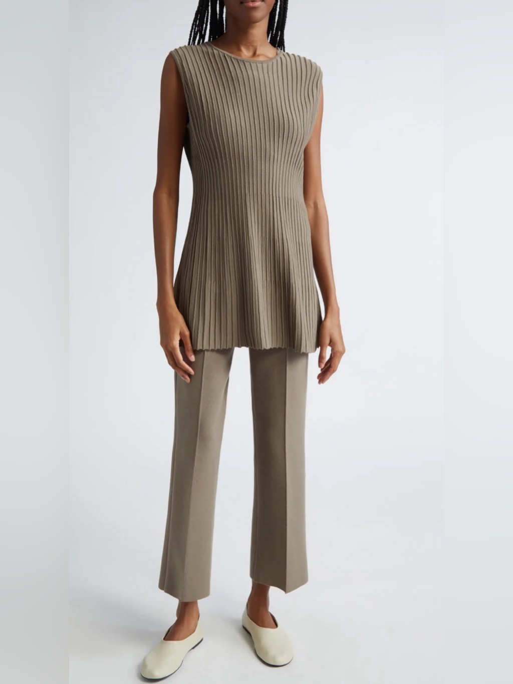 Lafayette 148 New York Foley Crepe Knit Flared Ankle Pants